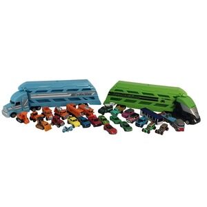 Micro Machines Car Hauler & Vehicle Lot of 25 Micro City Construction Trucks SUV